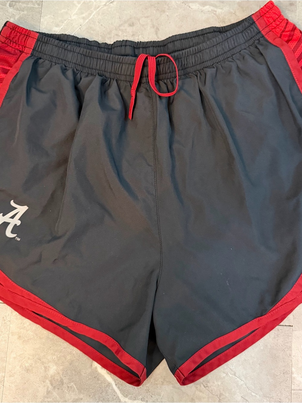 Black & Red Athletic Women’s Shorts with Alabama 'A' Logo